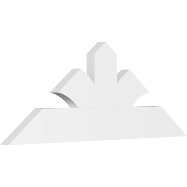 Ekena Millwork Richland Architectural Grade PVC Gable Bracket, 48"W x 18"H x 2"D x 6"F, 9/12 Pitch GBP048X18X0206RIC00 - main